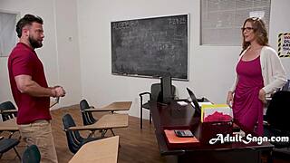 OMG! Muscular Teacher Annie King Caught Masturbating Gets Deepthroated by Parent Helper!