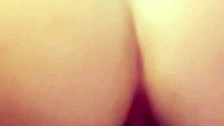 big ass student plugs tight anus with thick hard dildo riding deep anal solo