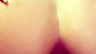 big ass student plugs tight anus with thick hard dildo riding deep anal solo