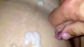 shoot your hot cum all over my big pregnant belly now