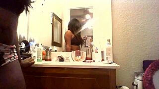 dancing around the bathroom to that young thug beat