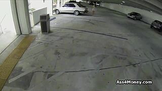 spicy latina teen 18+ flashes tits blows cock in mall parking lot outdoors