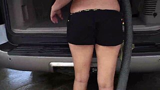 hey teen do you deepthroat like that before mommy bends over for anal assfucking in fishnets?