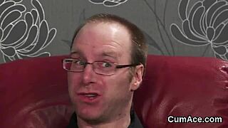 flirty model face jizzed bukkake swallows all cumshots
