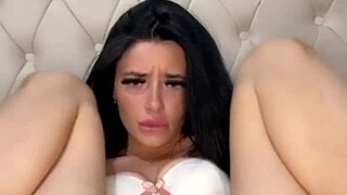 this horny british coed fingers pussy squirts on webcam
