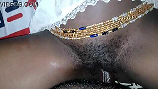 ebony stepsister tight pussy bent over fucked while sleeping in panties