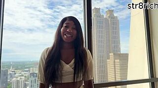 step bro yanks out my glass buttplug then rams his bbc deep in ebony teen ass