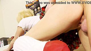 farrah fox grinds her soaked pussy along professor's fat cock over and over