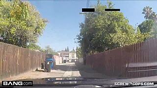 petite blonde lana rhoades test drives cops cock outdoors public office car
