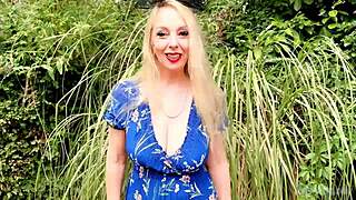 Lucy Gresty Teases Big Natural Tits Garden Display