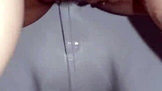 pregnant european milf big pussy squirting orgasm toilet solo