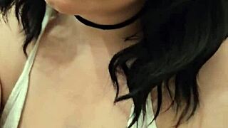 he rams huge cock down my throat then blasts cum all over my submissive glasses