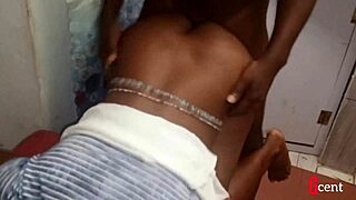 Doggystyle pounds her dripping tight pussy outdoors screaming!