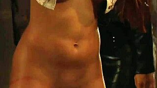 Bent Over Lesbian Slave Spanked Fingered By Madame