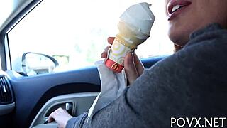 hey check out this tight teen getting pounded doggystyle in hardcore pov action