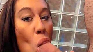 Savage Sarah Smiles Sucking Huge Husband Cock
