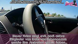 german blonde teen hitchhiker begs for cum in public car ride?