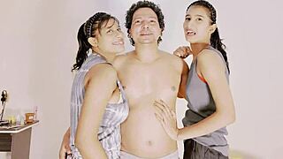 uttaran20 cute petite milf takes cum threesome creampie swap in homemade ffm quickie