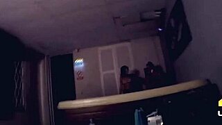 whoa check out this big cock action in the steamy sauna!