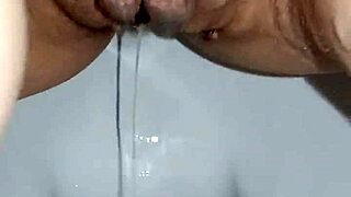 pregnant european milf big pussy squirting orgasm toilet solo