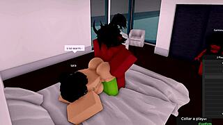 Demon savagely fucks Roblox hoe while girlfriend watches cheating roleplay