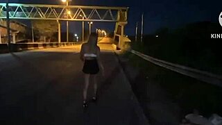 exhibitionist wife flashes and fucks stranger publicly on street for first time thrill