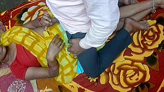 Brother-in-Law Fucks Hot Swinger Sister-in-Law Hard in Yellow Saree Post-Wife Sleep