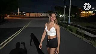 exhibitionist wife flashes and fucks stranger publicly on street for first time thrill