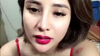 sexy vietnamese babe flaunts big ass tits on bigo live