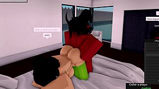 Demon savagely fucks Roblox hoe while girlfriend watches cheating roleplay