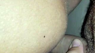 Latina rubs throbbing cock over wet clit pov