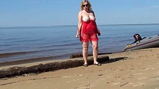 ever wonder how that milf's juicy ass sways so temptingly on the beach?