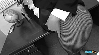 office girl bends over gets cunt creampied deep