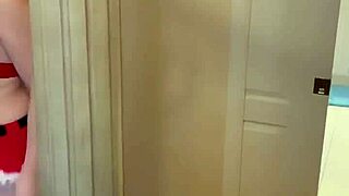 Amateur wife in Christmas lingerie outfit begs for straight anal assfucking by husband.