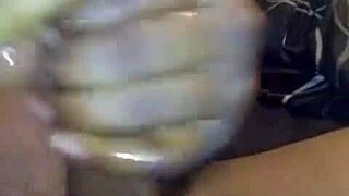 Huge big black cock handjob leads to screaming cumshot orgasm solo
