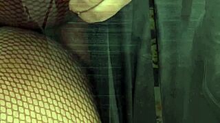 bbw latina mature lifts skirt no panties shaved pussy upskirt bar outdoor