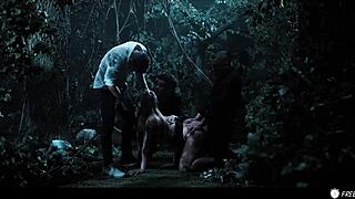 asian slut with big tits used as fuckdoll in woods gangbang? you won't believe it