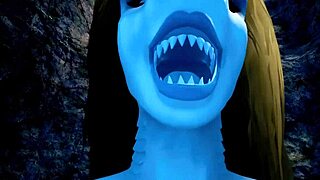 shark girl gulps you down whole in wild vore belly feast