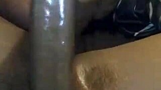 Huge big black cock handjob leads to screaming cumshot orgasm solo