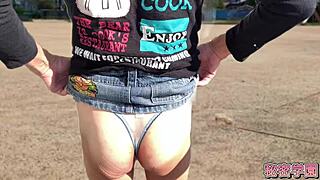 i climax shaking with anal vibrator in miniskirt and boots