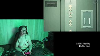 naked brunette bbw with big natural tits and glasses plays lake house game part 1