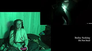 naked brunette bbw with big natural tits and glasses plays lake house game part 1