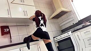 Boss Pounds Perfect Alternative Maid Amberzinha in Free Scene