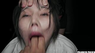 Japanese Petite Cutie Bent Over for Rough Euro Dick Doggystyle Pounding