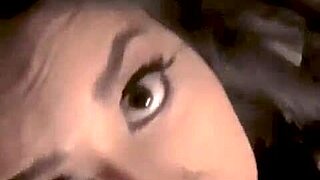 Petite tanned Colombian milf bent over the bed taking hard doggystyle from her lover