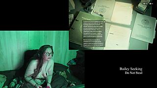naked brunette bbw with big natural tits and glasses plays lake house game part 1