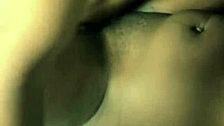 He digs his thick cock deep into her dripping wet pussy in missionary position