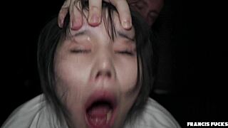 Japanese Petite Cutie Bent Over for Rough Euro Dick Doggystyle Pounding