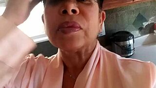 Yummy tits bursting from panties in my kitchen!