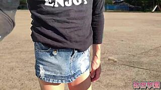 i climax shaking with anal vibrator in miniskirt and boots